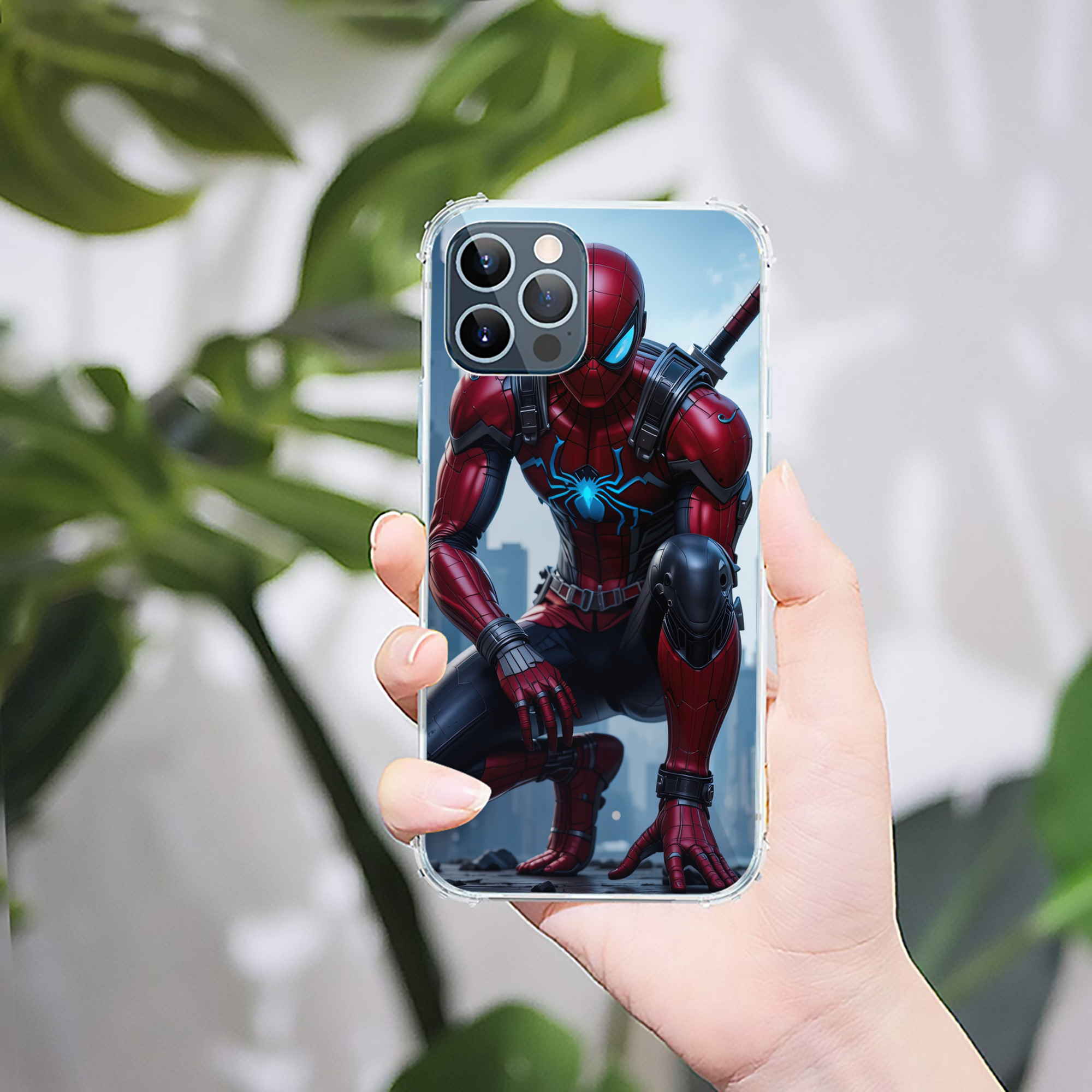 （画像用） Spider Man スパイダーマン 【iPhone 12シリーズ対応】透明スマホケース（クリアソフトケース）